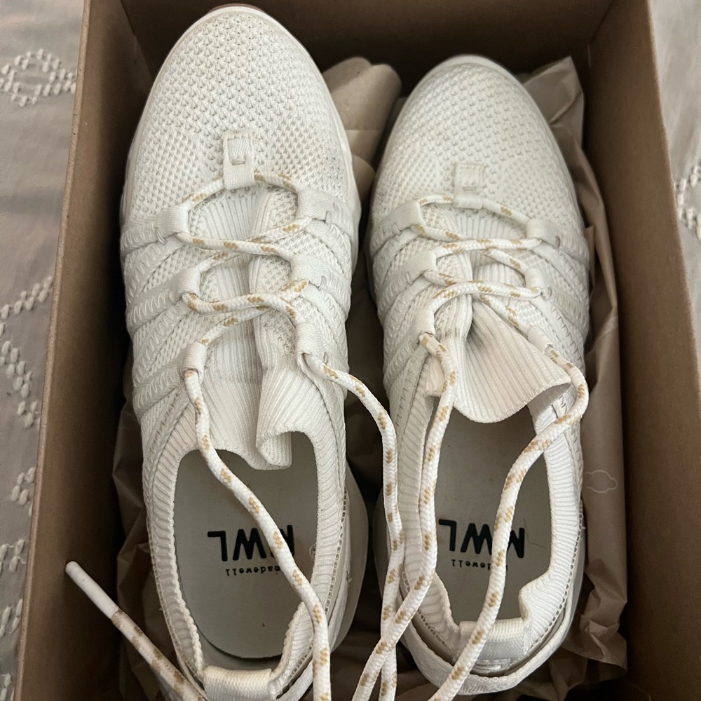 White Knit Sneakers